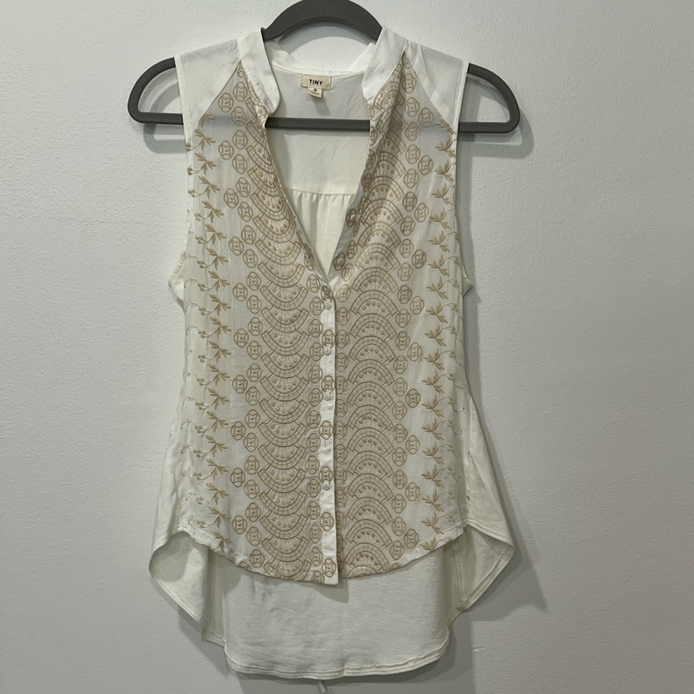 Tiny from Anthropology Embroidered Tank Top (S) (NWOT)